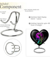 10 inch aluminium heart abstract golf urn, customizable large urn for ashes with velvet pouch
