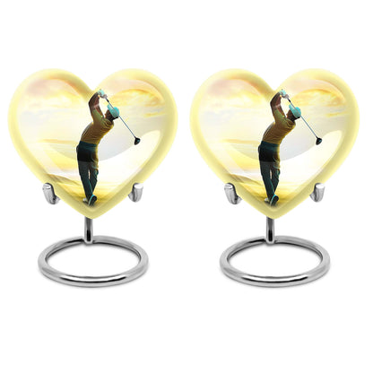 heart-shaped golf urn 