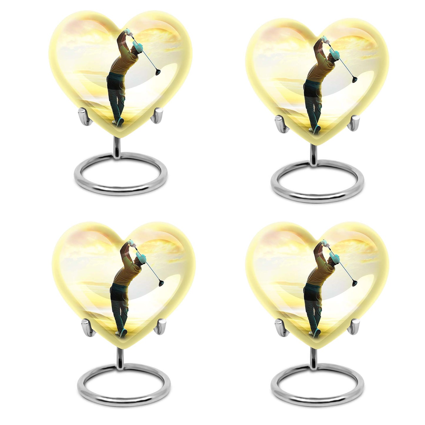 heart-shaped golf urn 