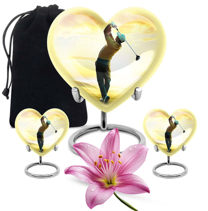 Personalized Golf Memorial Urn for Human Ashes - 10-inch, 200 cu in - Yatskia