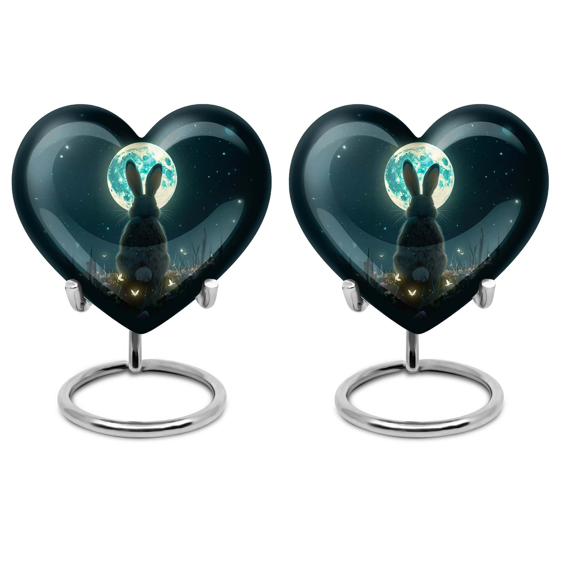 White Bunny Moon Small Urns For Ashes Large Funeral, Ashes Urn