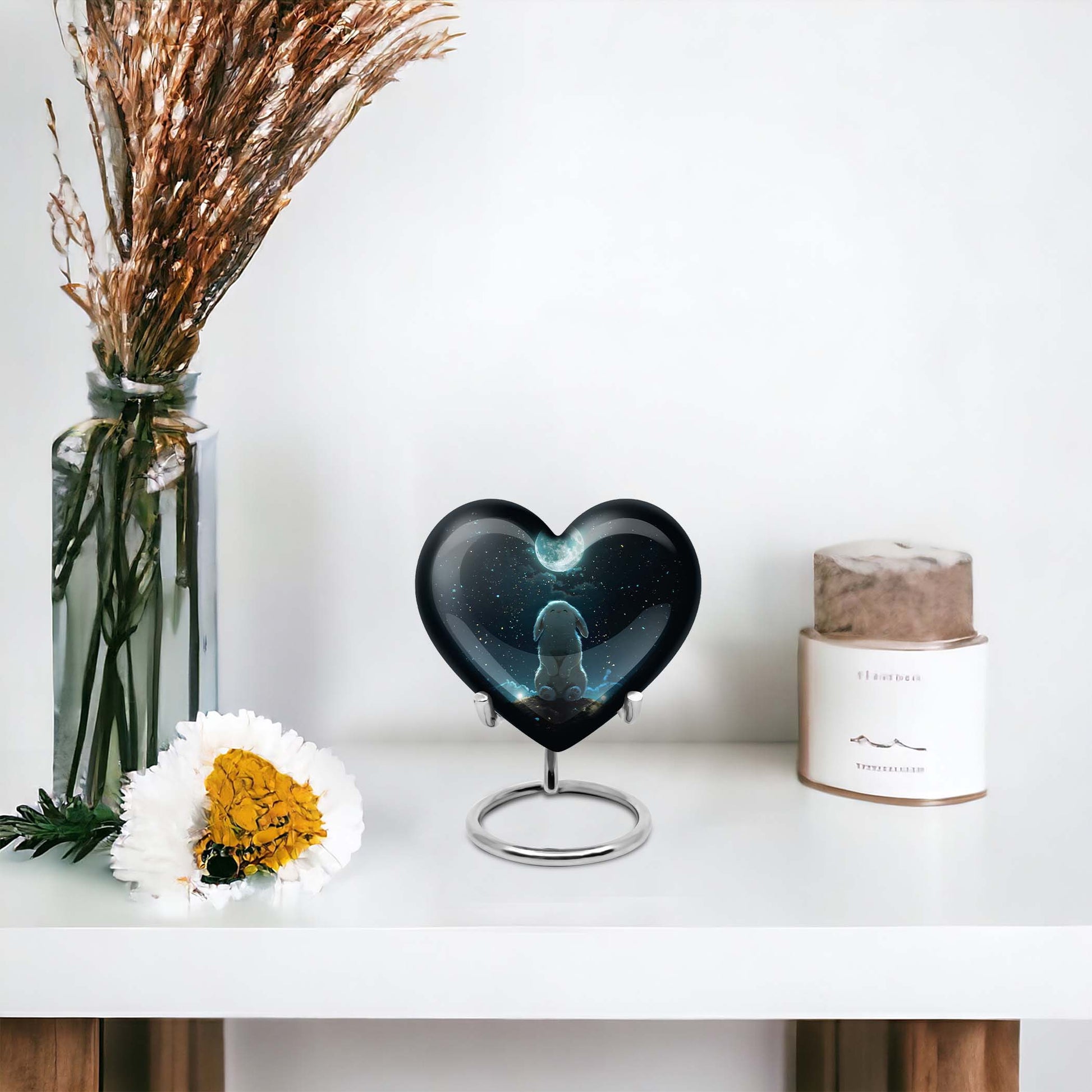 White Bunny Moon Women Funeral - Cremation Urns For Ashes For Women