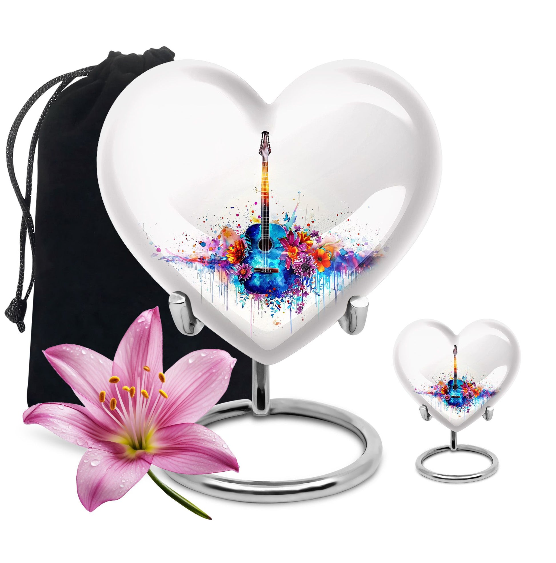 Guitar Urn For Ashes Adult Male Large Funeral, Ashes Urn For Ashes