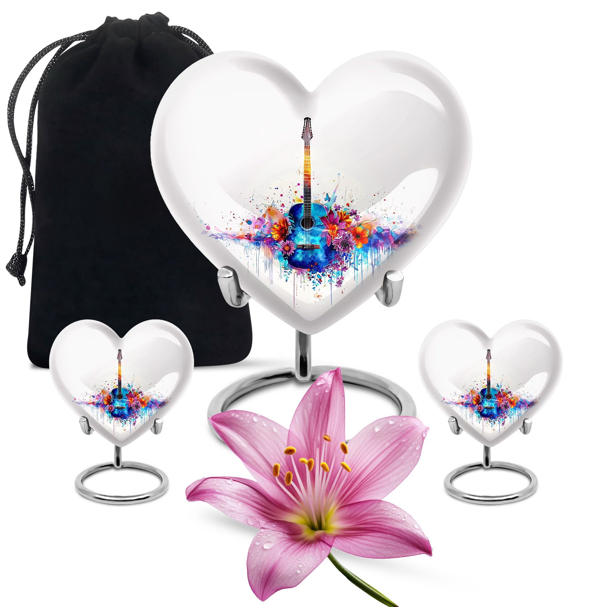 Guitar Urn For Ashes Adult Male Large Funeral, Ashes Urn For Ashes