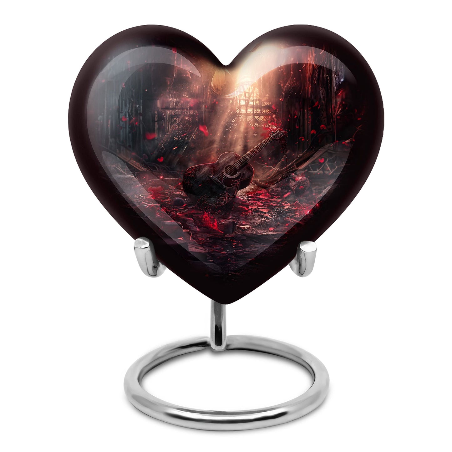 Personalized Guitar Cremation Urn for Men - 10-inch, 200 cu in - Yatskia
