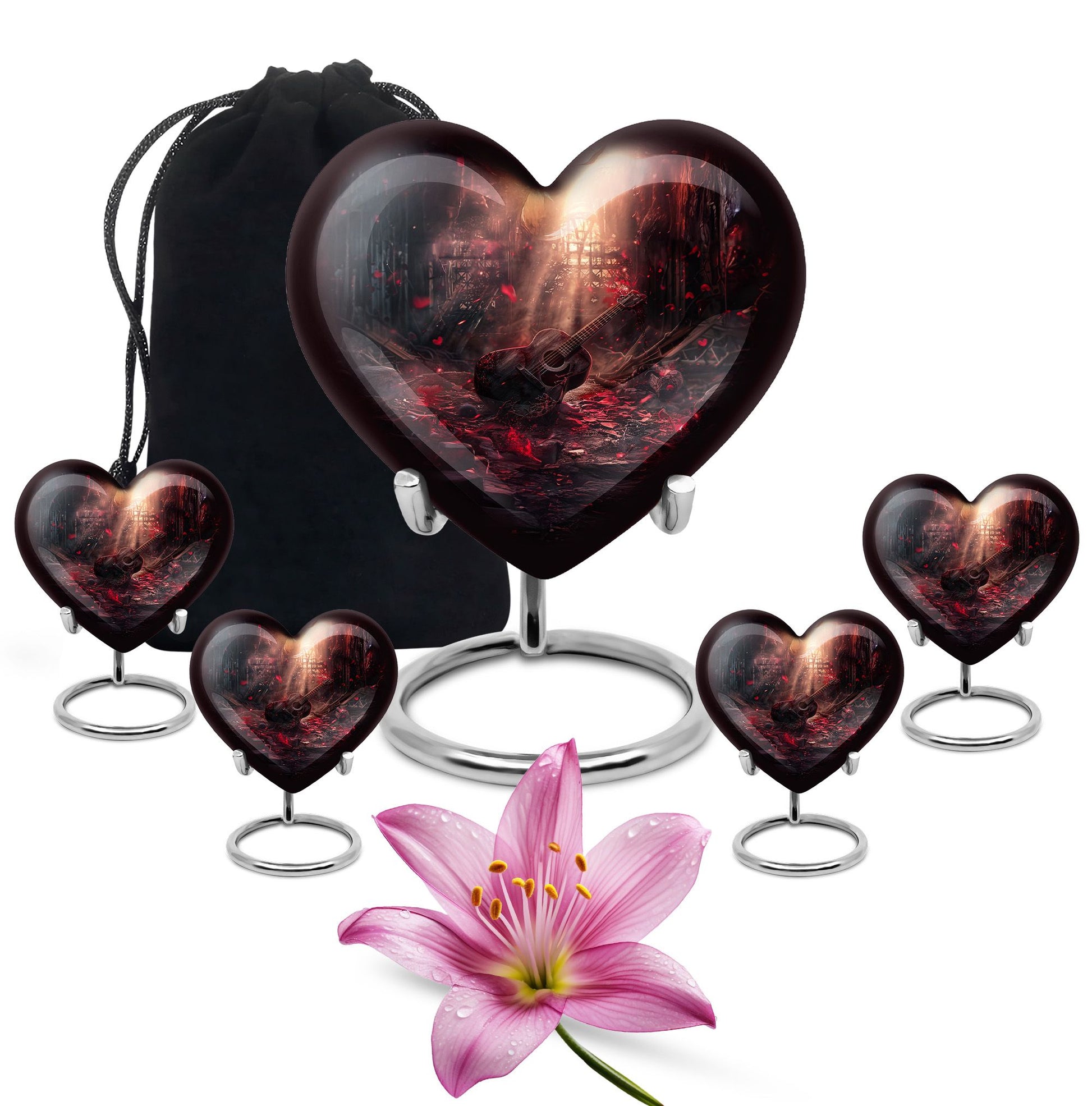 Guitar Cremation Urns For Large Human Ashes - Funeral Urns For Men