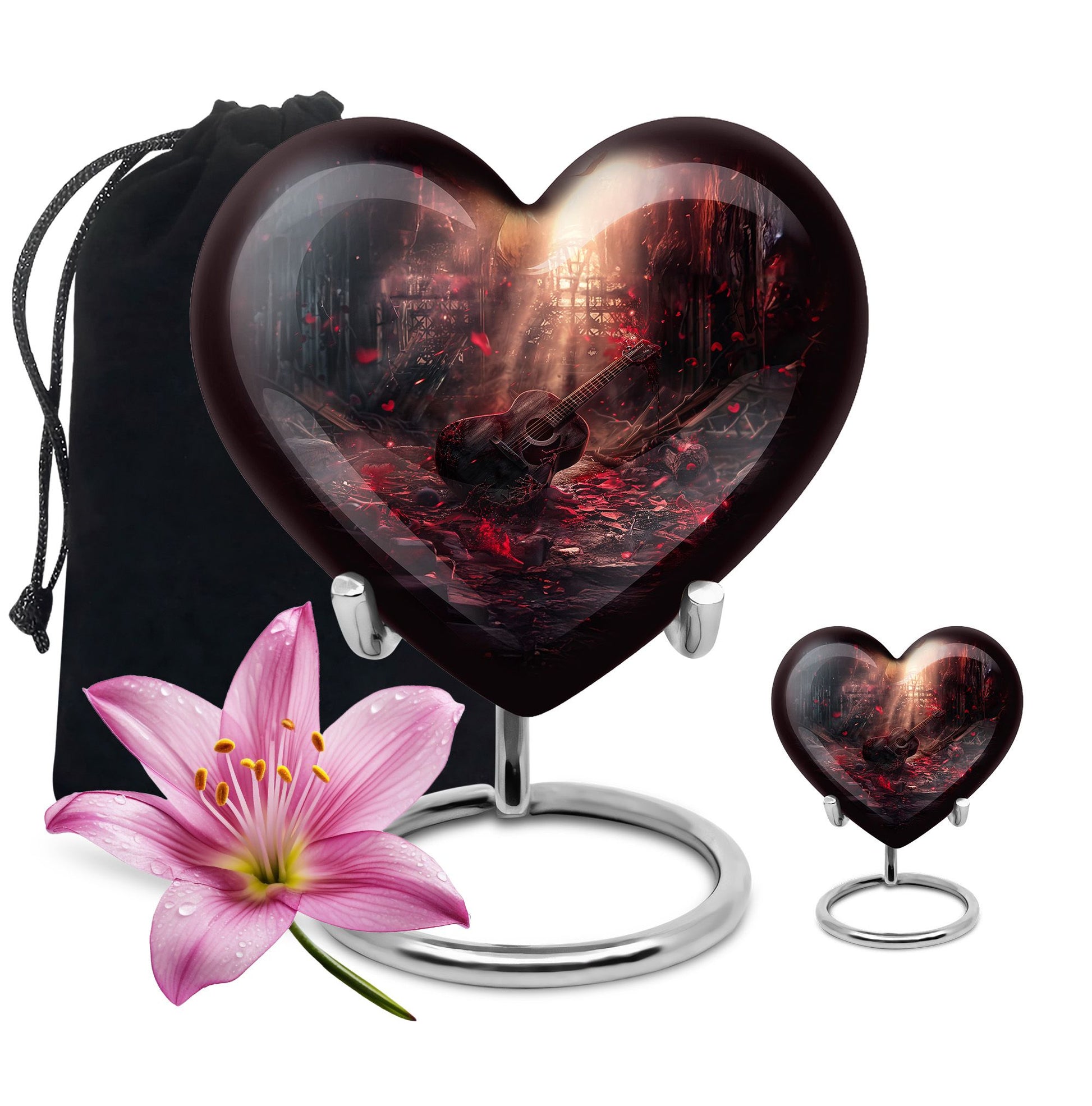 Guitar Cremation Urns For Large Human Ashes - Funeral Urns For Men