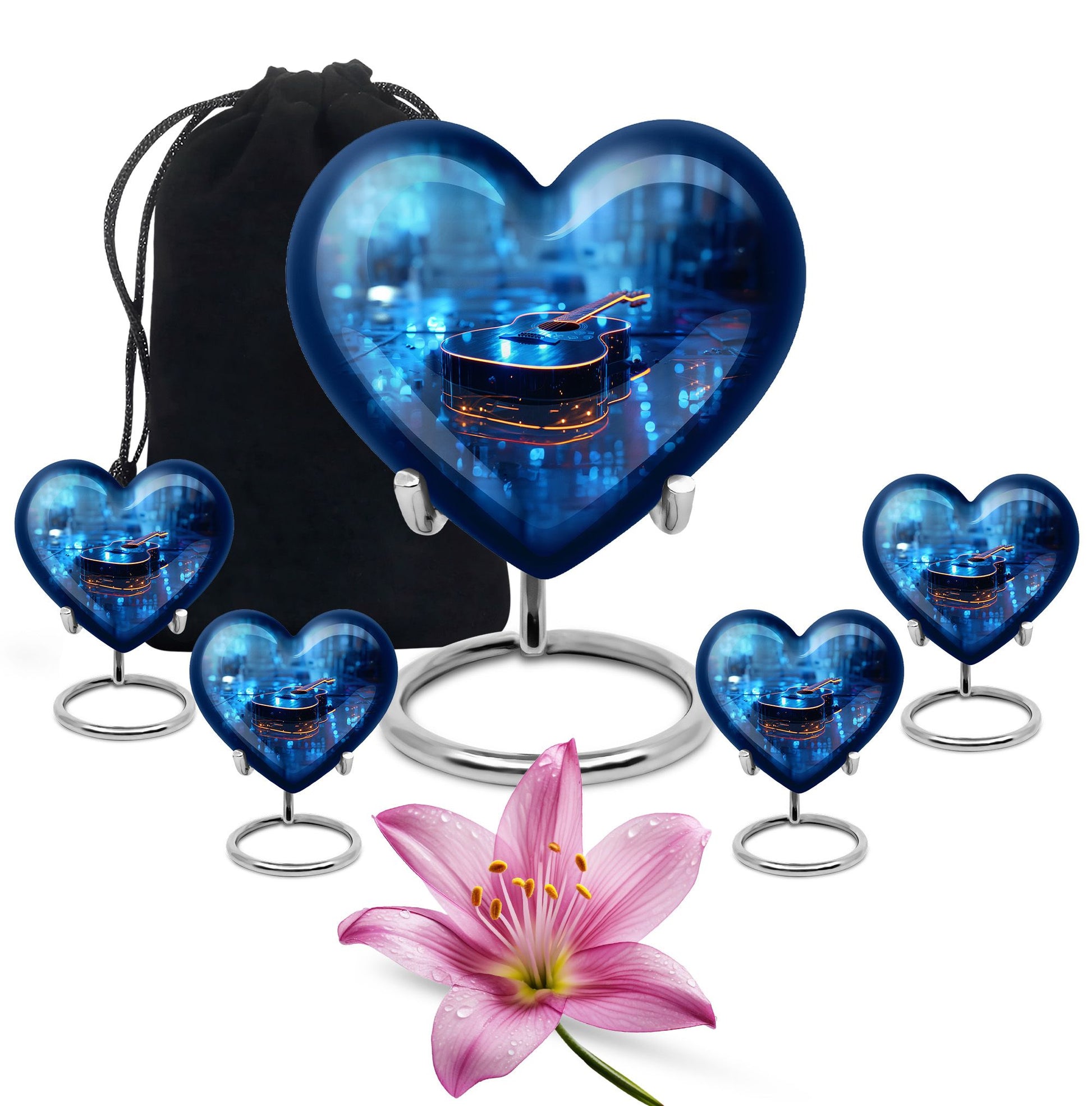 Guitar Urns For Human Ashes Medium Size Funeral, Ashes Memorial Urn