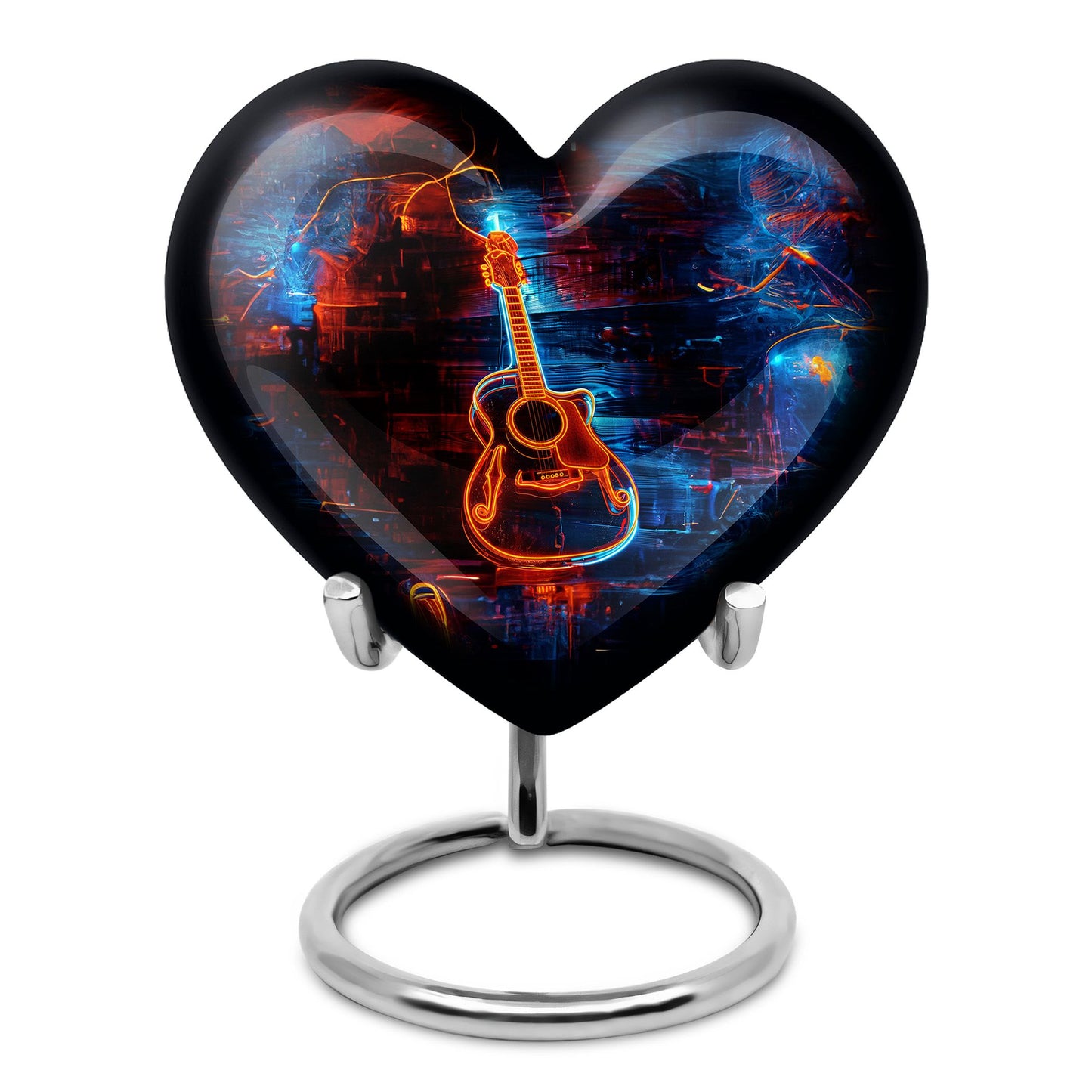 Personalized Guitar Cremation Urn for Human Ashes - 10-inch, 200 cu in - Yatskia