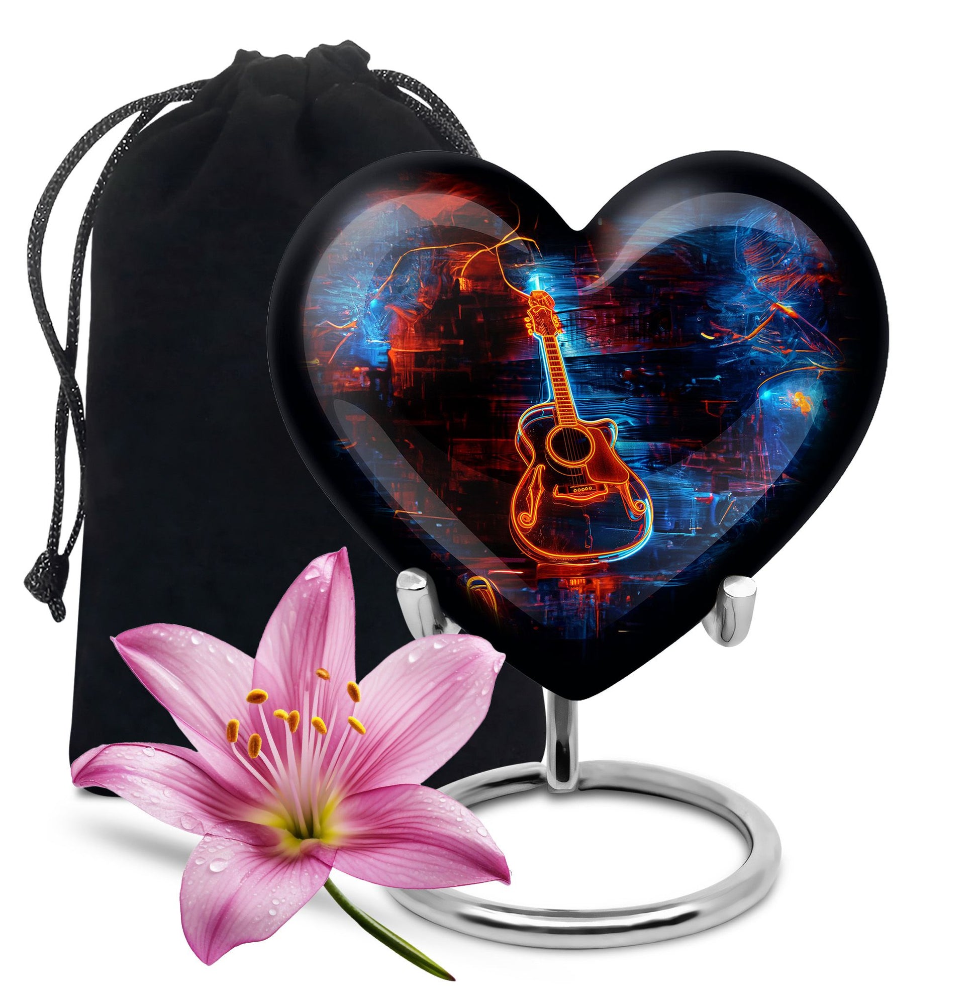 Guitar Urns For Human Ashes Adult Man Large Funeral, Ashes Urn