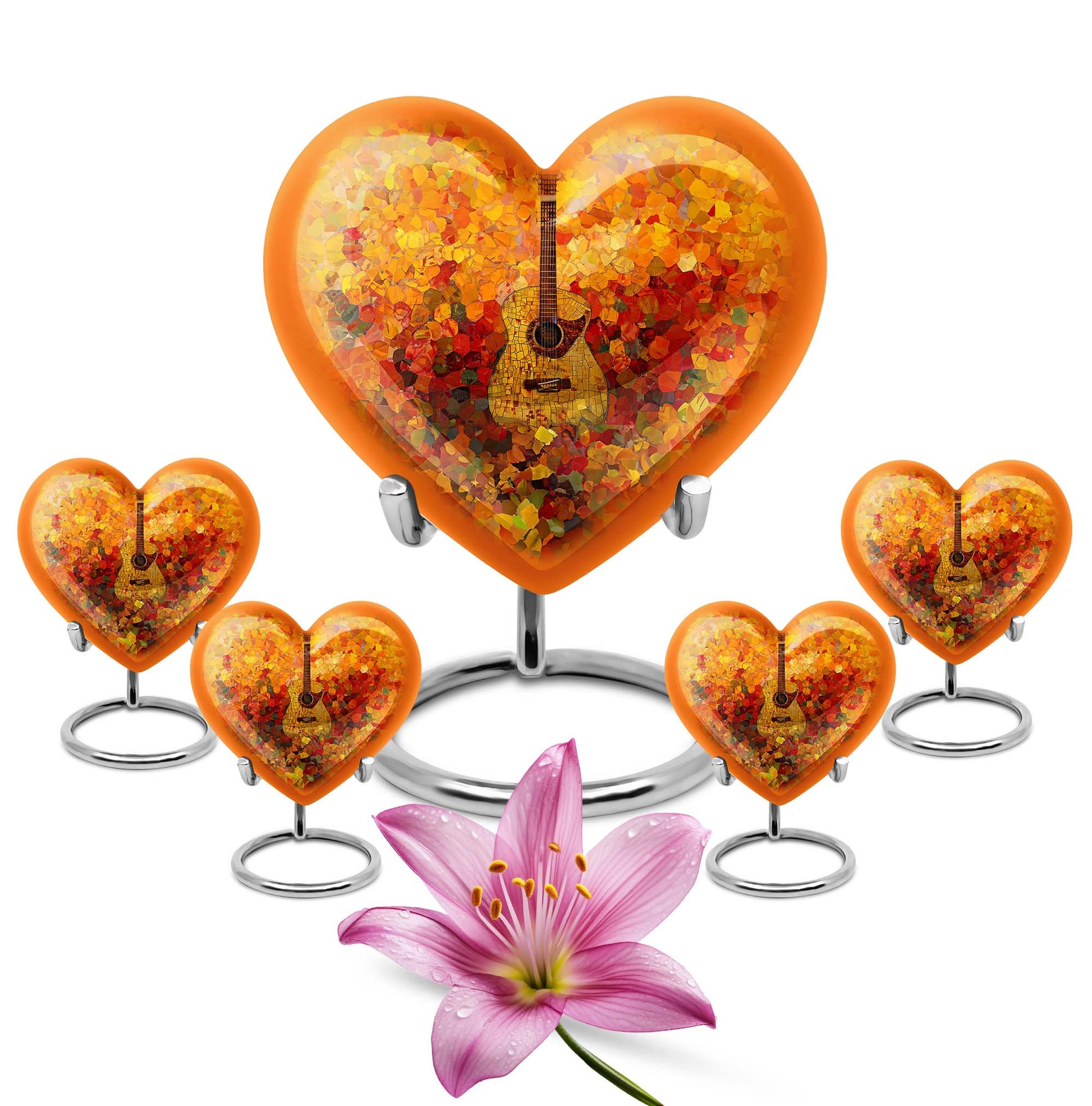 heart-shaped Guitar Urn