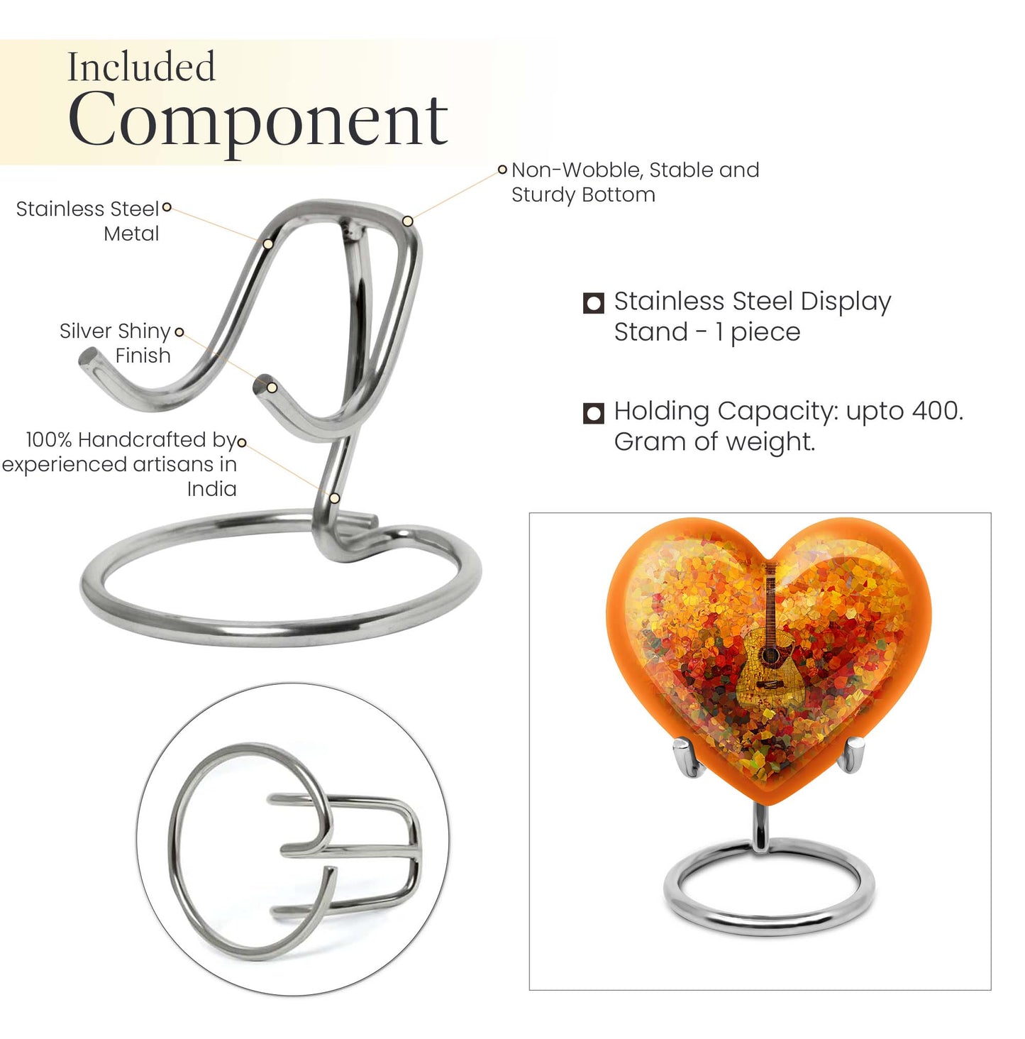 heart-shaped Guitar Urn