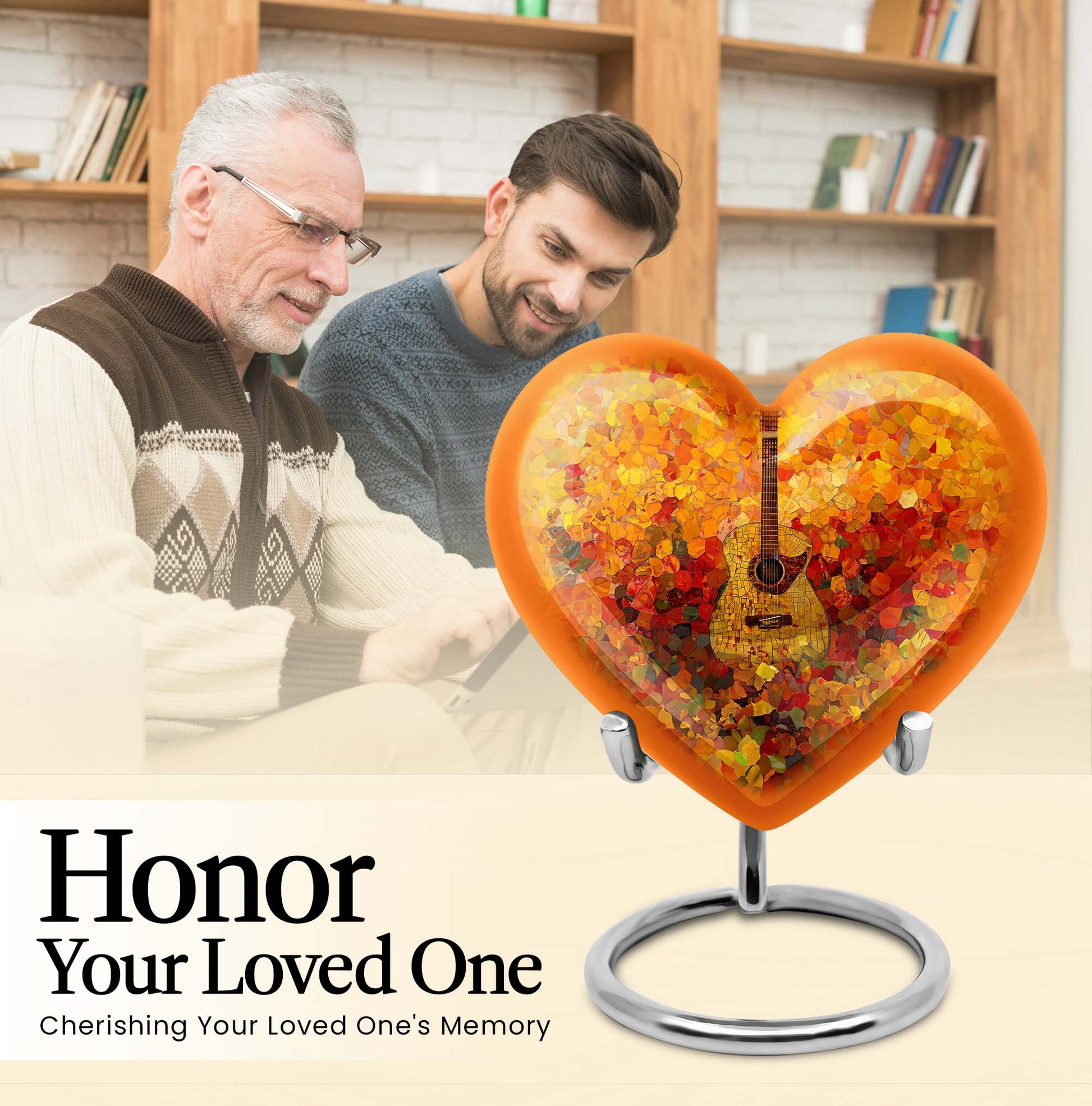 heart-shaped Guitar Urn