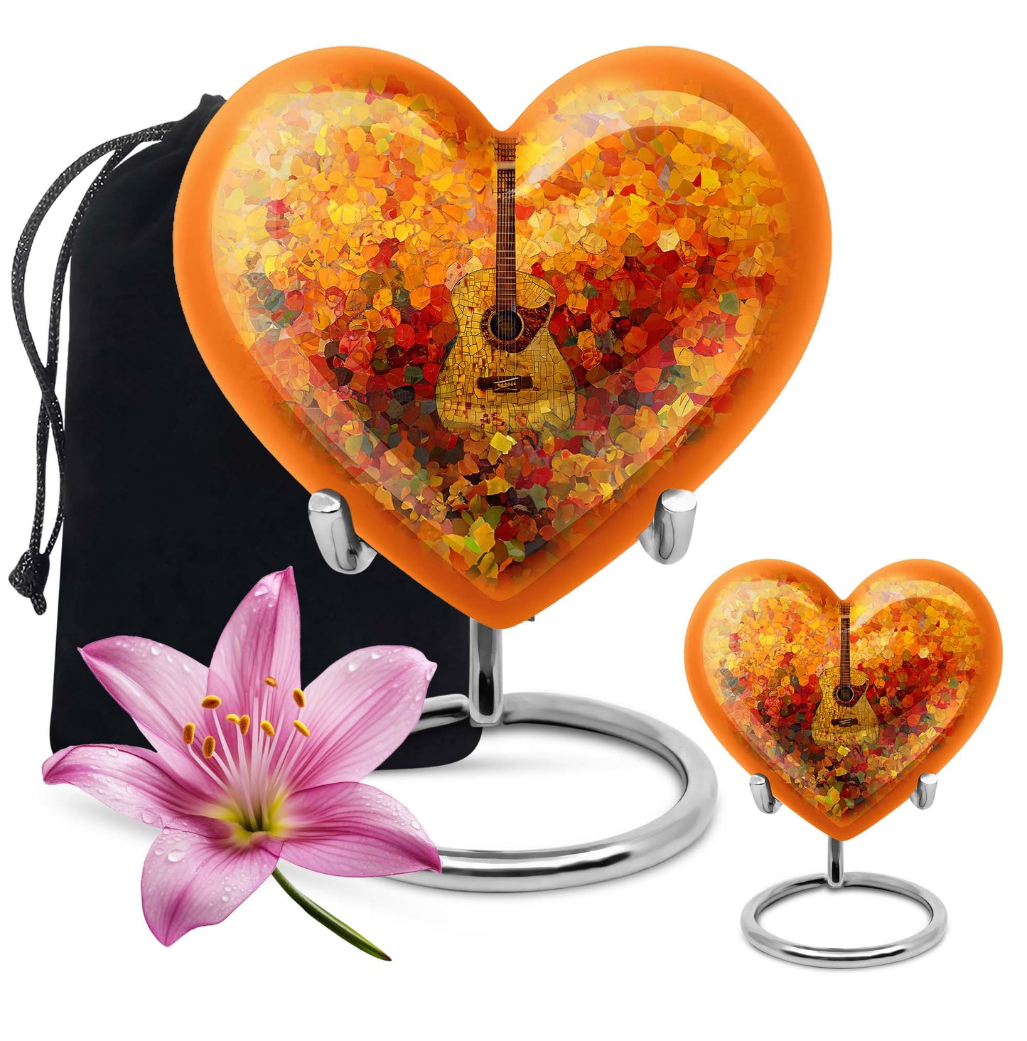 heart-shaped Guitar Urn