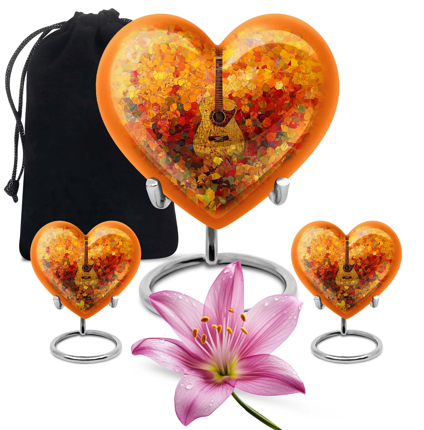 heart-shaped Guitar Urn