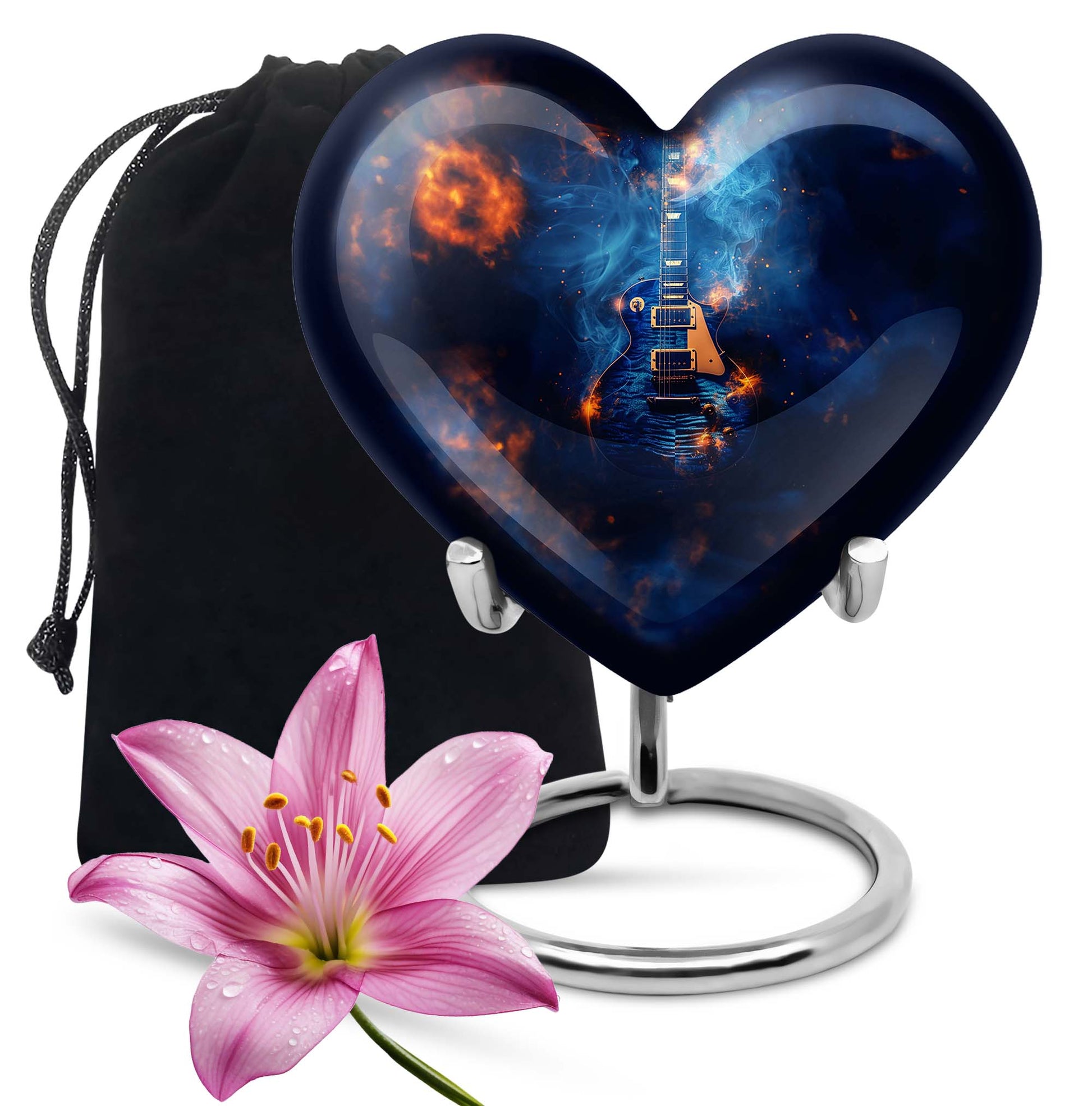 heart design Guitar Urn