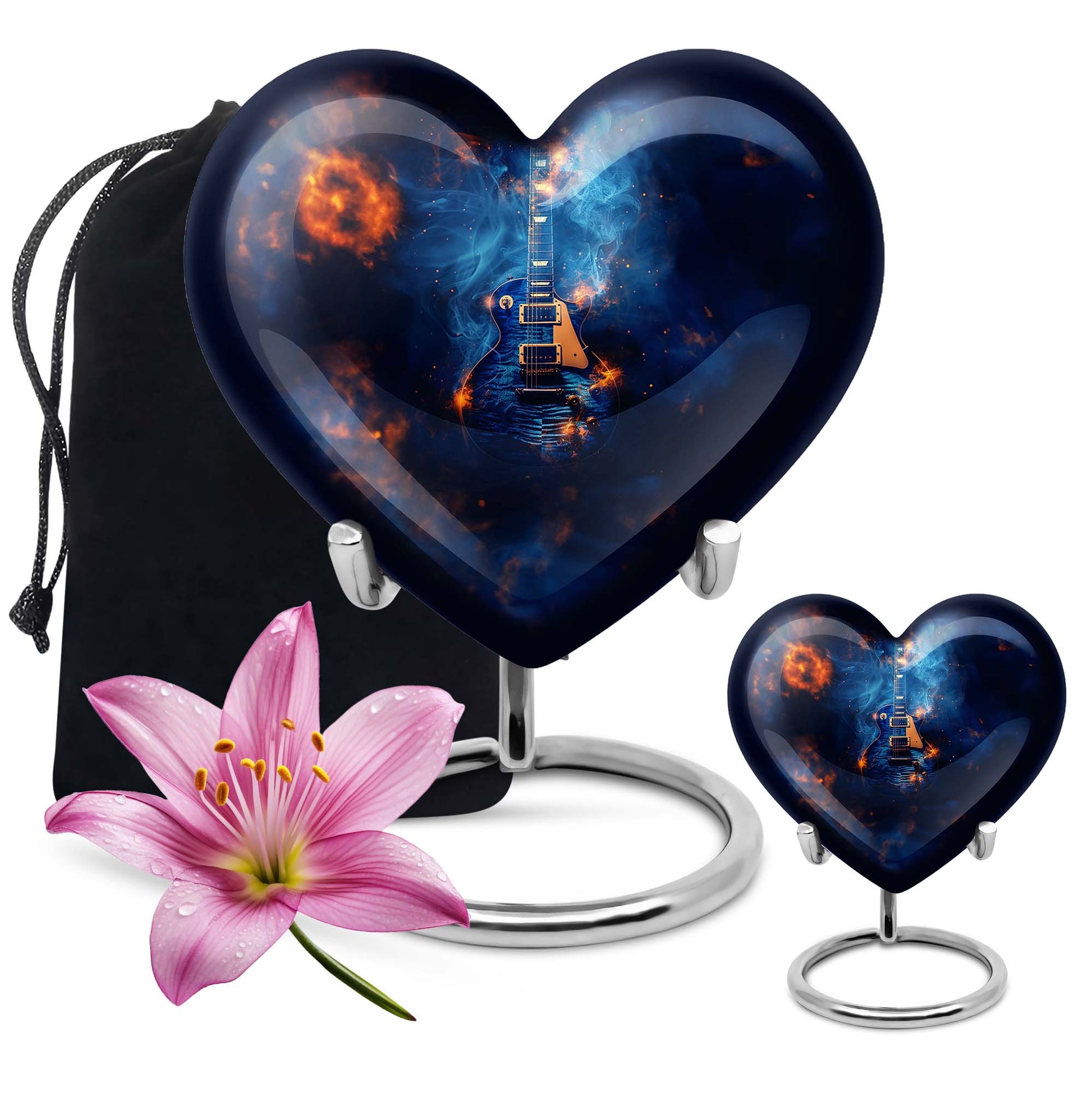 heart design Guitar Urn