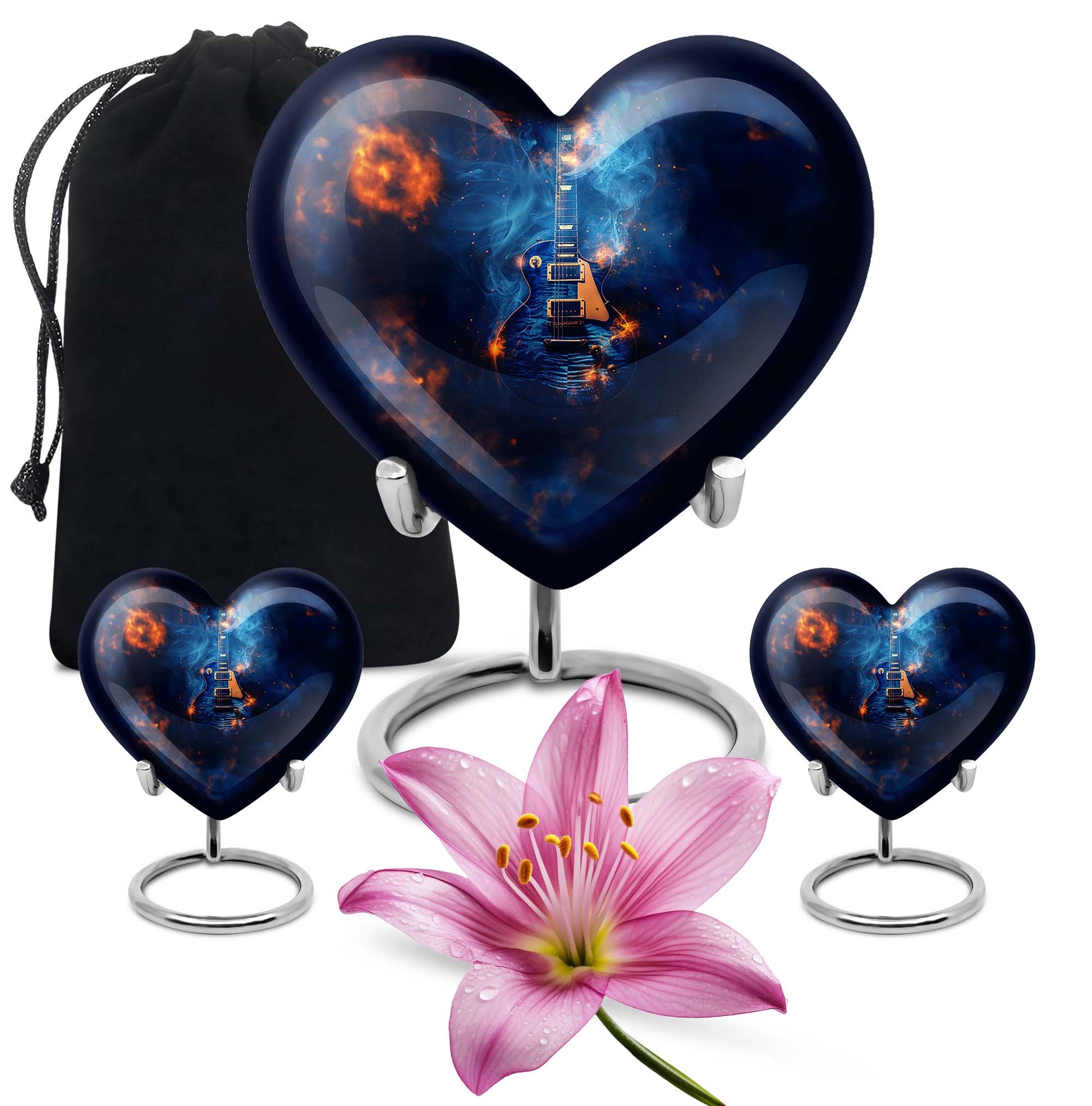 heart design Guitar Urn