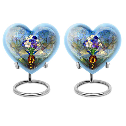 Glass Stained Glass Cremation Urn for Human Ashes - 10-inch, 200 cu in - Yatskia