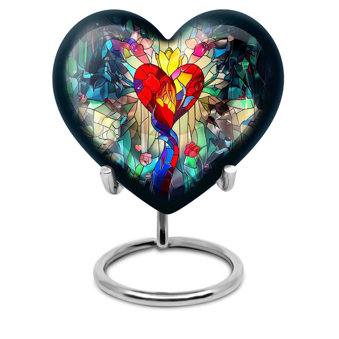 Glass Artistic Cremation Urn for Men - 10-inch, 200 cu in - Yatskia