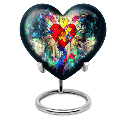 Glass Artistic Cremation Urn for Men - 10-inch, 200 cu in - Yatskia