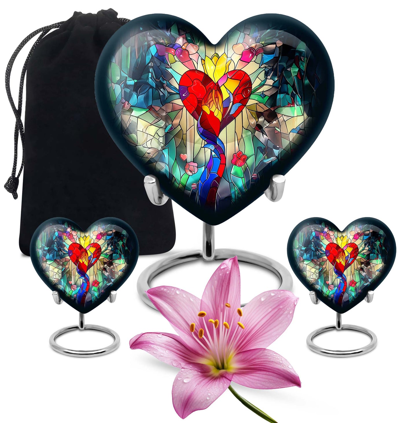 Glass Artistic Cremation Urn for Men - 10-inch, 200 cu in - Yatskia