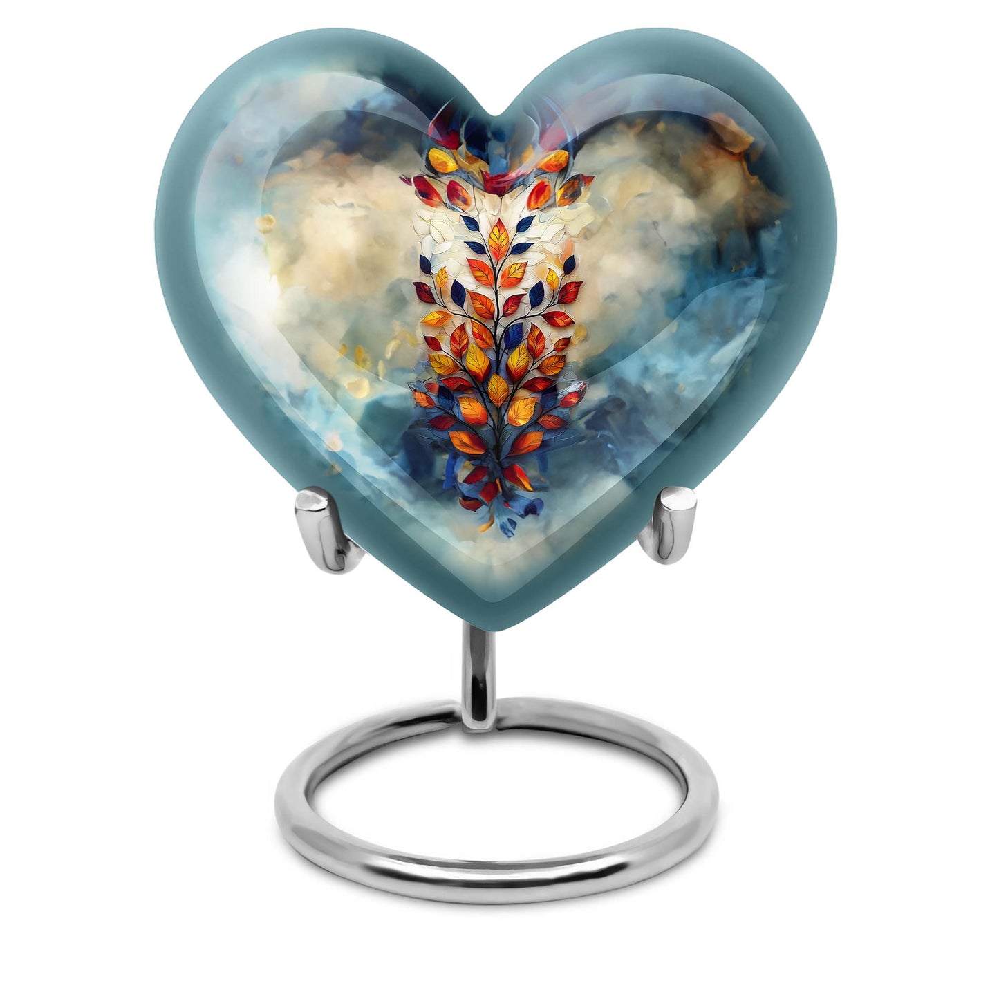 Glass Artistic Keepsake Urn for Human Ashes - 10-inch, 200 cu in - Yatskia