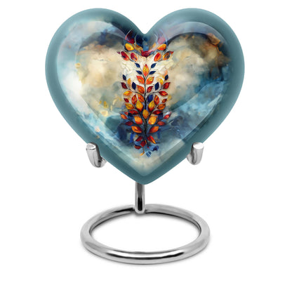 Glass Artistic Keepsake Urn for Human Ashes - 10-inch, 200 cu in - Yatskia