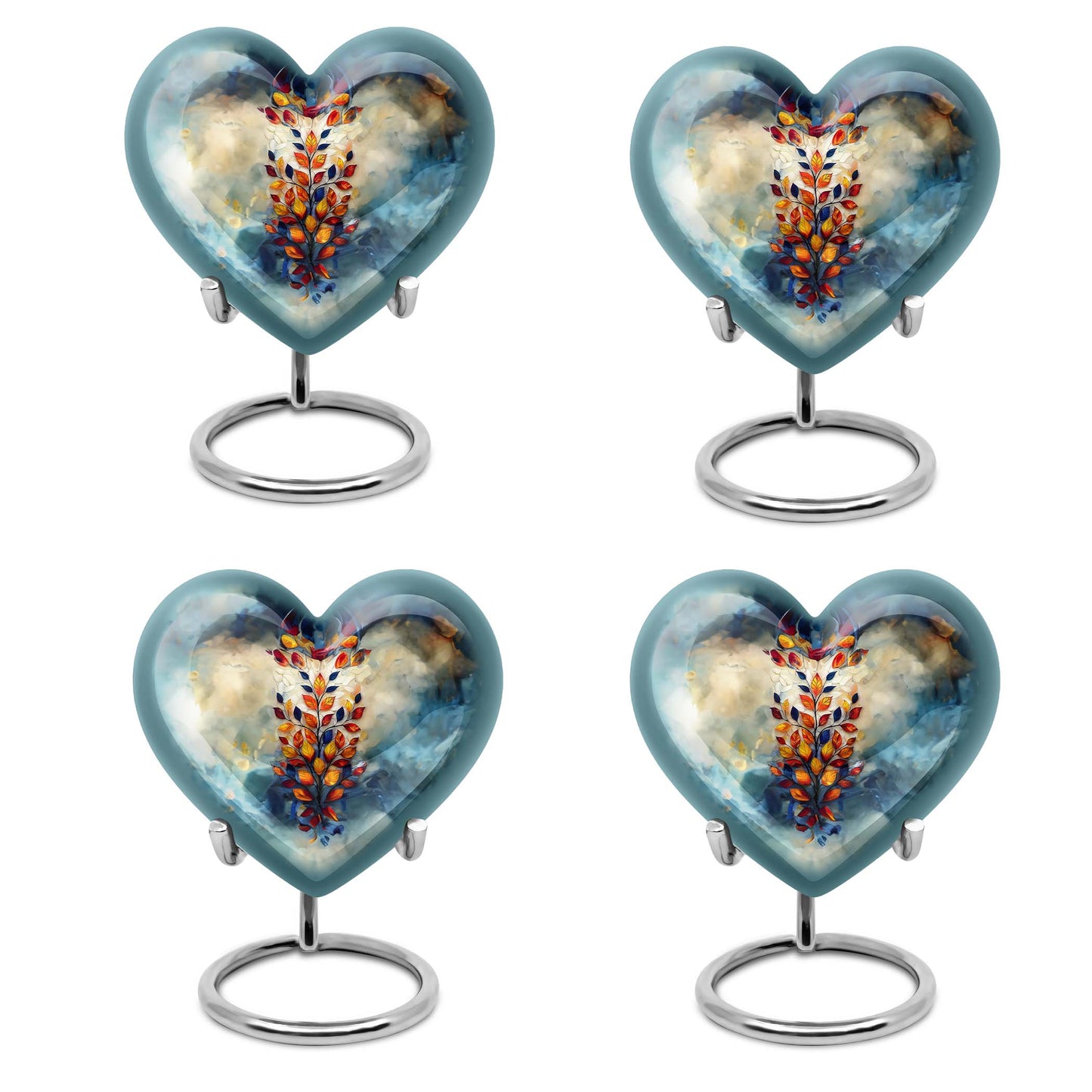 Glass Artistic Keepsake Urn for Human Ashes - 10-inch, 200 cu in - Yatskia