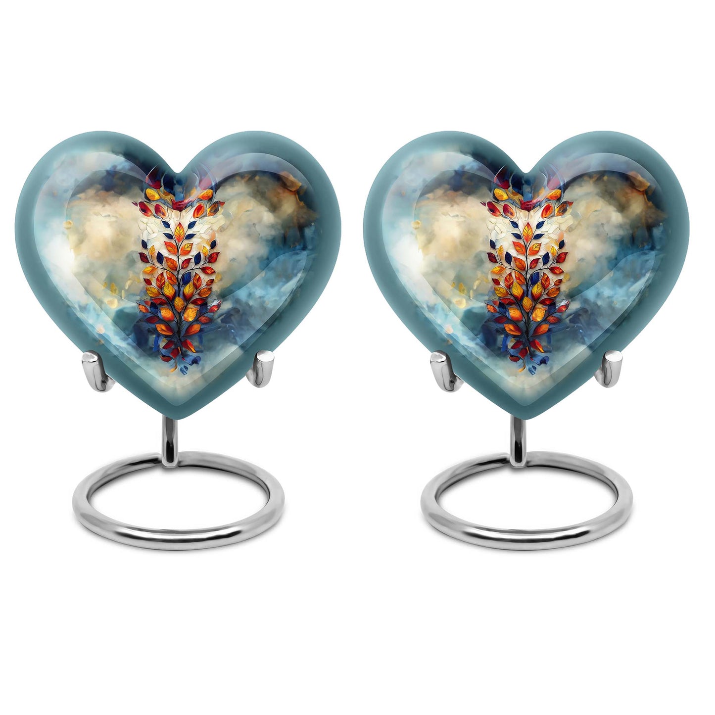Glass Artistic Keepsake Urn for Human Ashes - 10-inch, 200 cu in - Yatskia