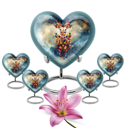 Glass Artistic Keepsake Urn for Human Ashes - 10-inch, 200 cu in - Yatskia