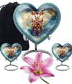 Stained Glass Cremation Urns Large & Small Combo - Funeral Urns For Man
