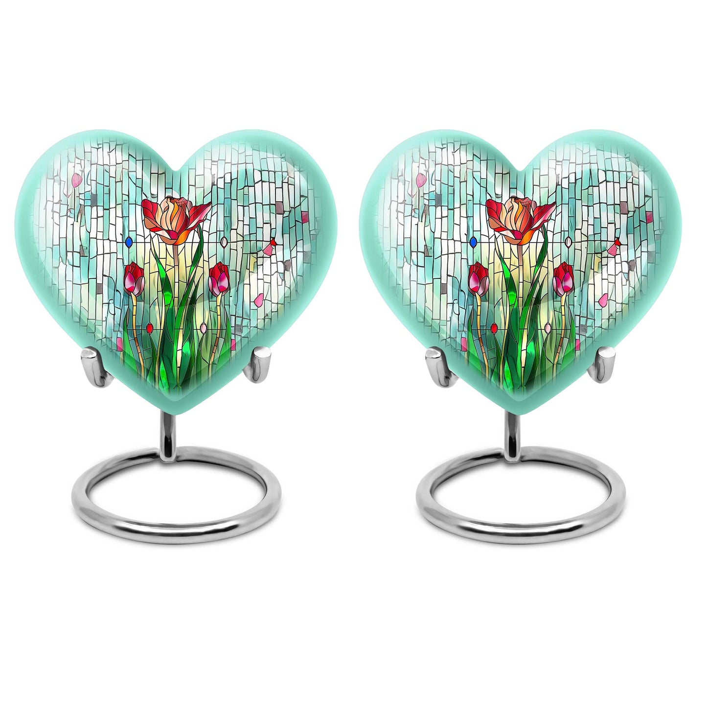 Glass Artistic Cremation Urn for Human Ashes - 10-inch, 200 cu in - Yatskia