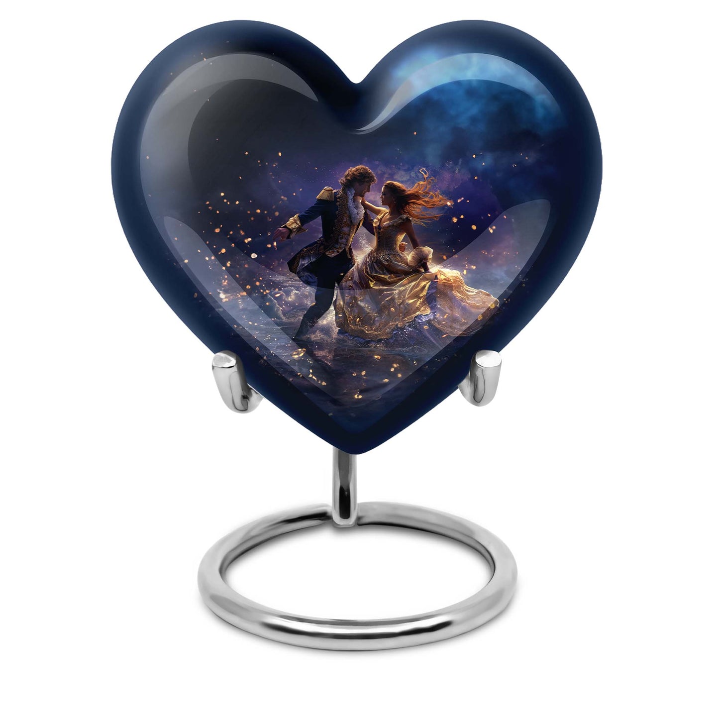 Personalized Couple Cremation Urn for Human Ashes - 10-inch, 200 cu in - Yatskia