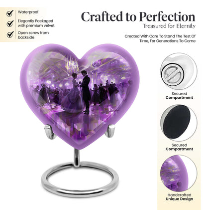dancing heart cremation urn for ashes