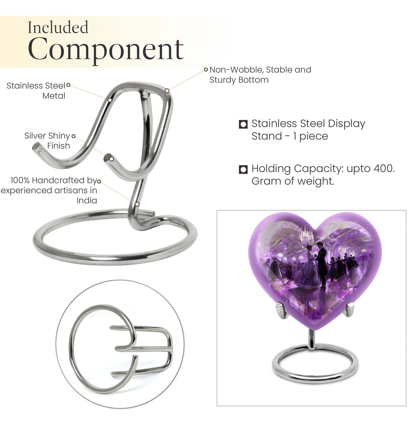 dancing heart cremation urn for ashes