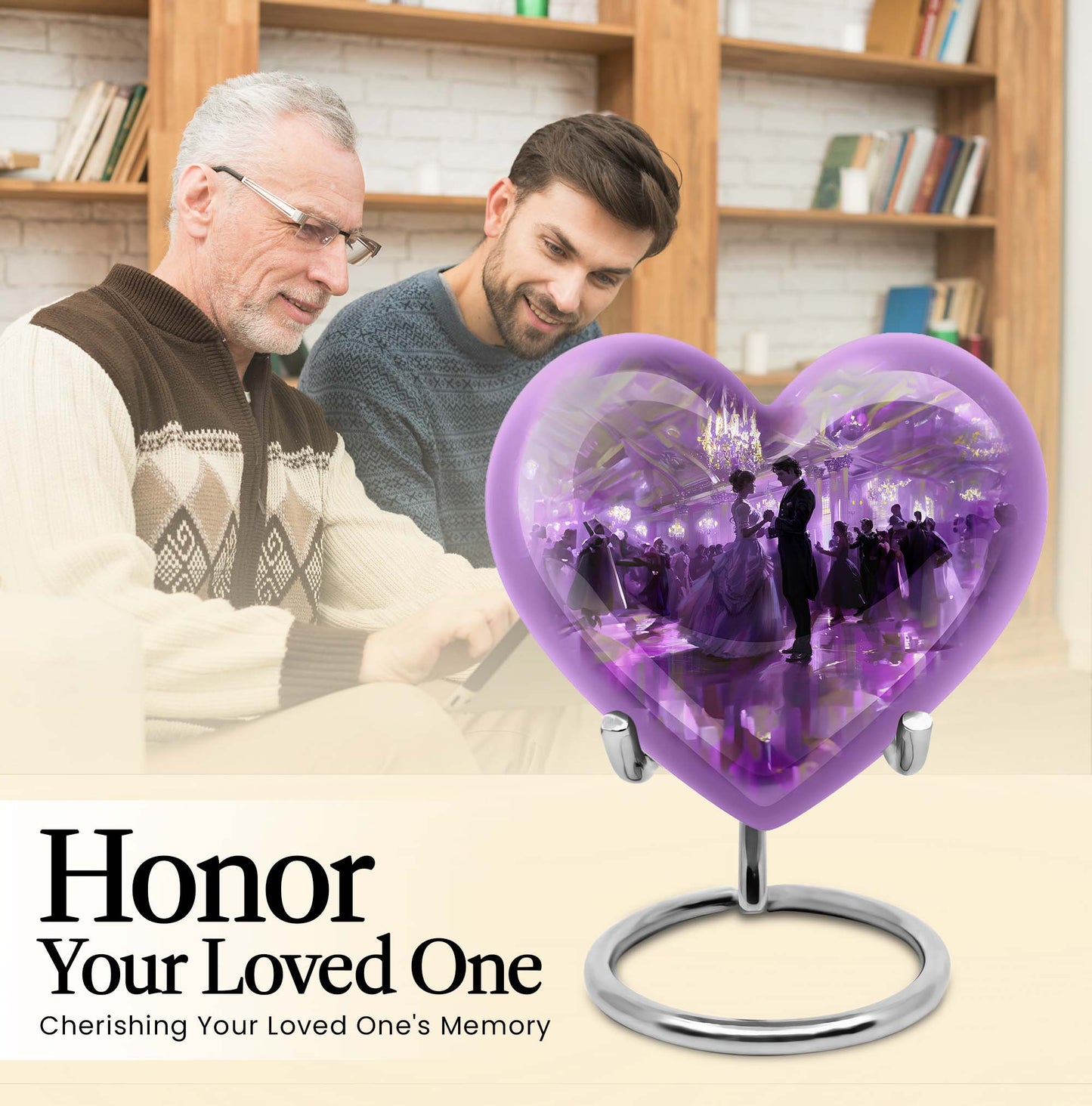 dancing heart cremation urn for ashes
