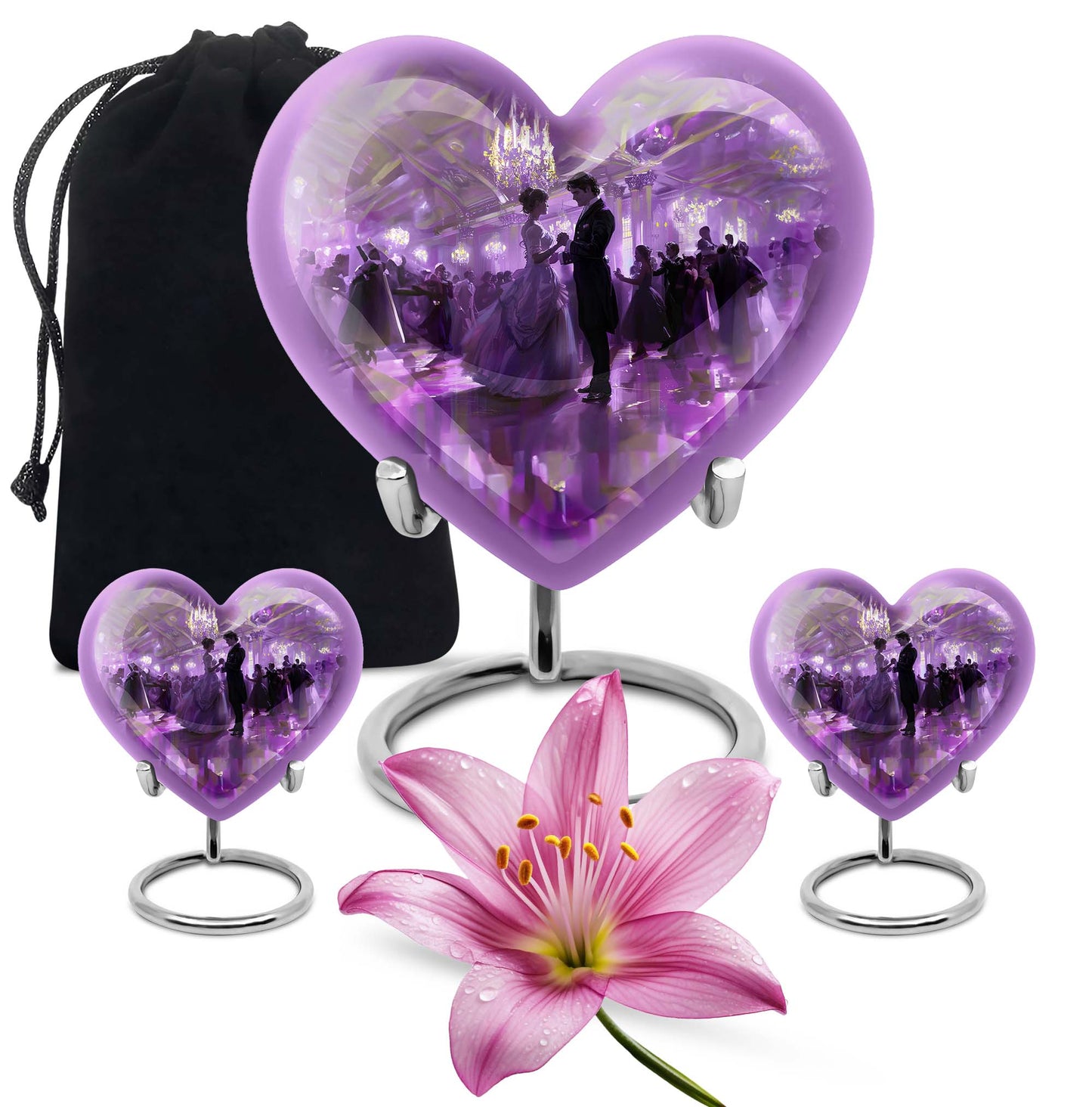 dancing heart cremation urn for ashes
