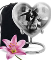 heart-shaped dancing Urn for adult ashes