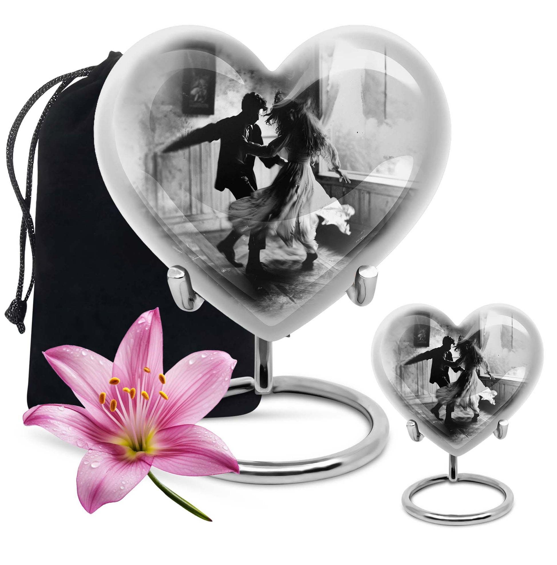 heart-shaped dancing Urn for adult ashes