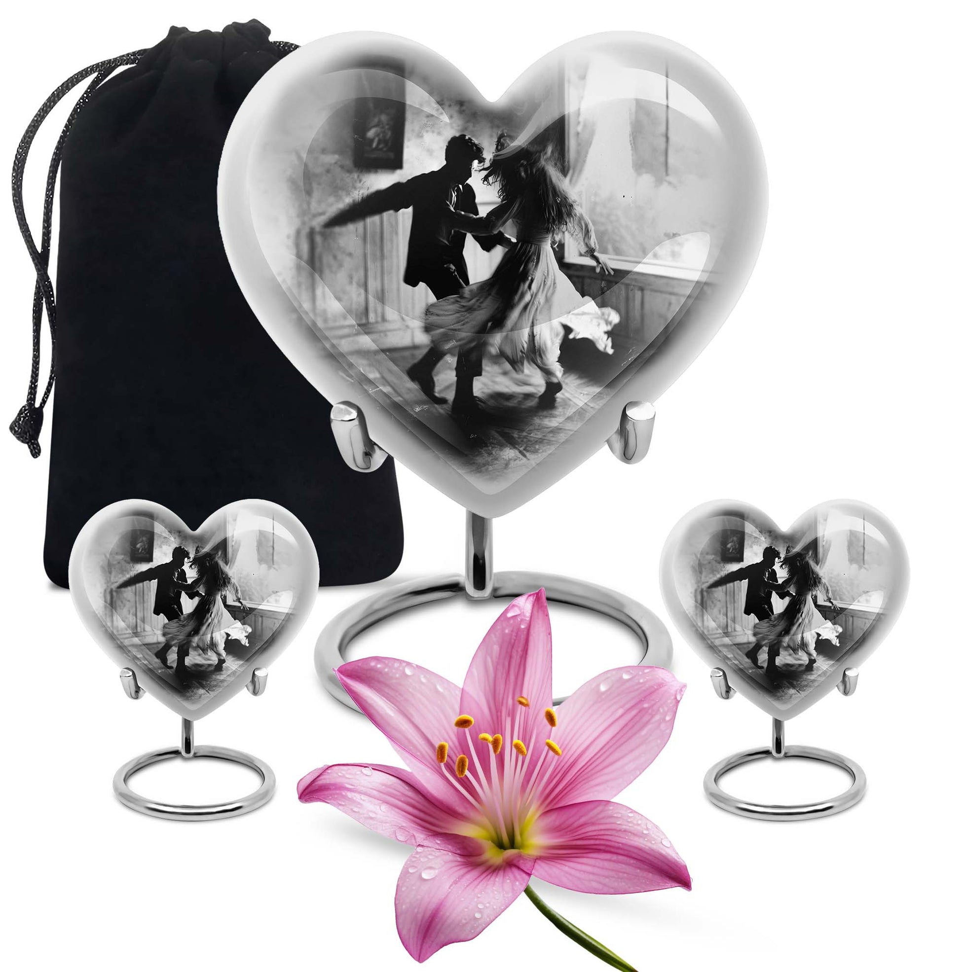 heart-shaped dancing Urn for adult ashes