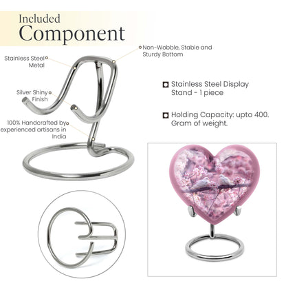 dove heart-shaped urn