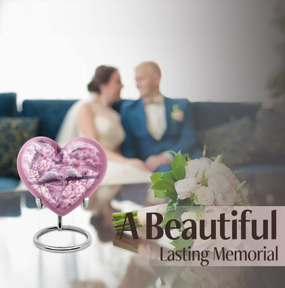 dove heart-shaped urn