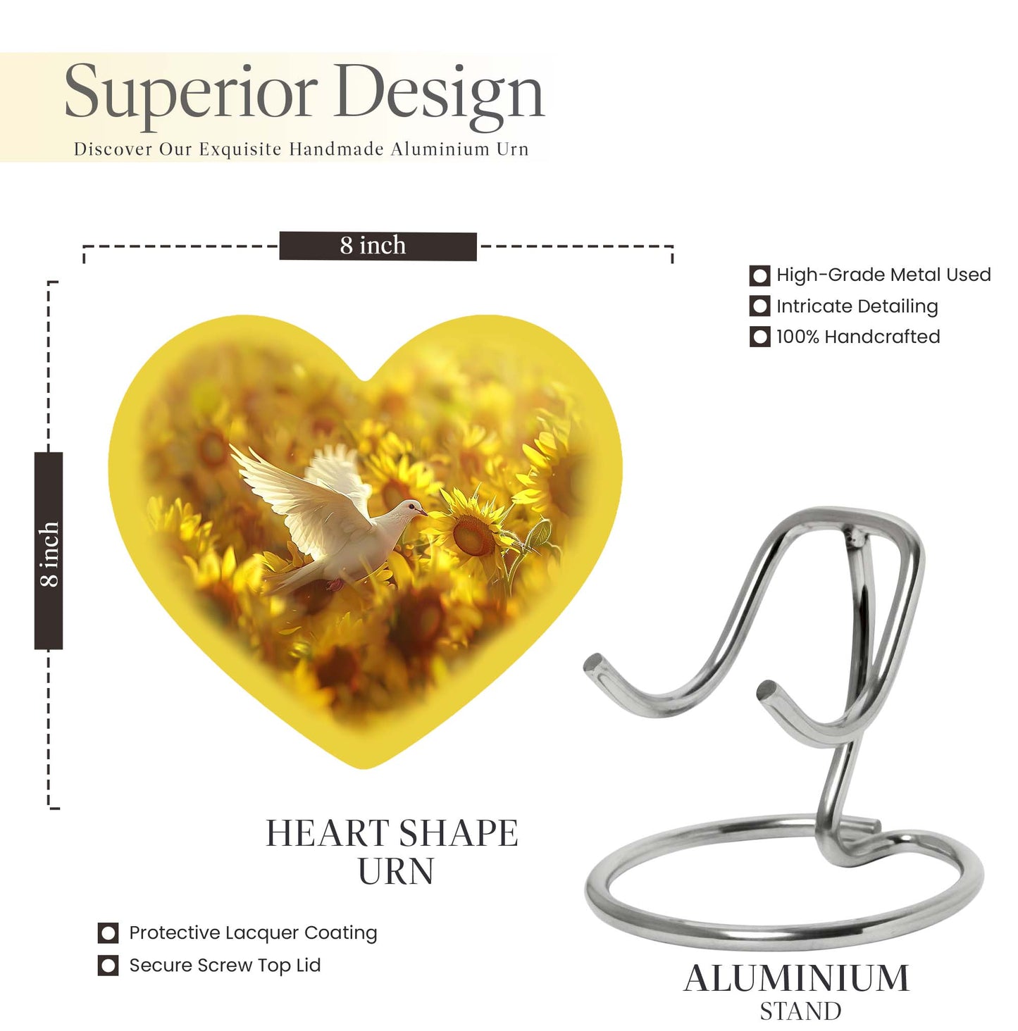 dove heart urn