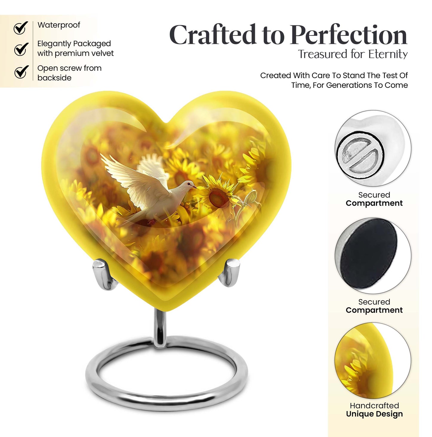 dove heart urn