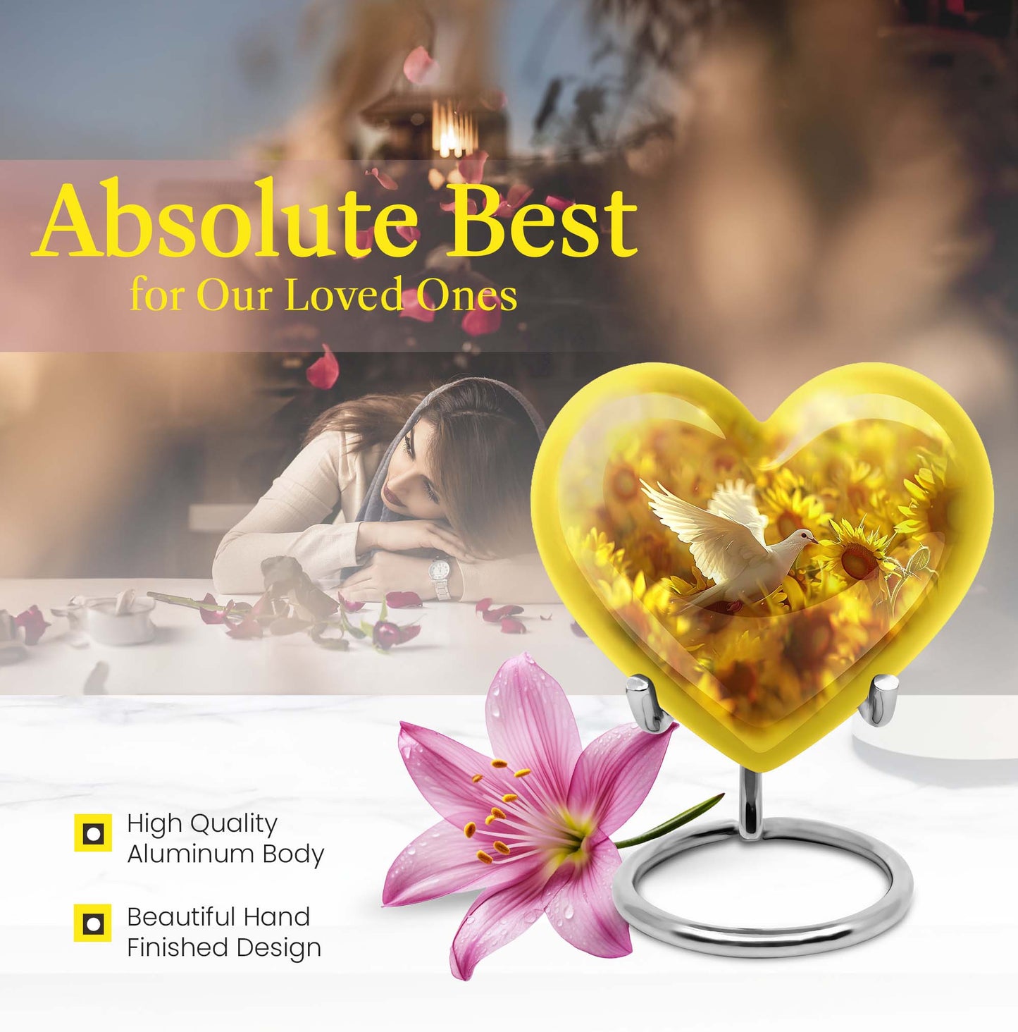 dove heart urn