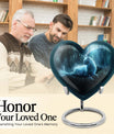 heart-shaped cat urn for human ashes