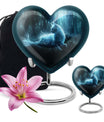 heart-shaped cat urn for human ashes