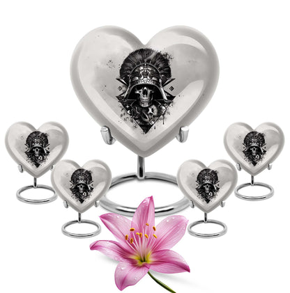 heart-shaped Catholic urn for human ashes