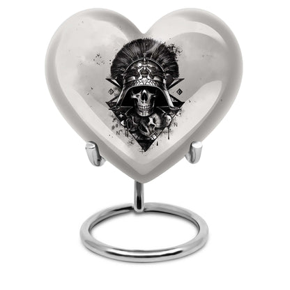 heart-shaped Catholic urn for human ashes